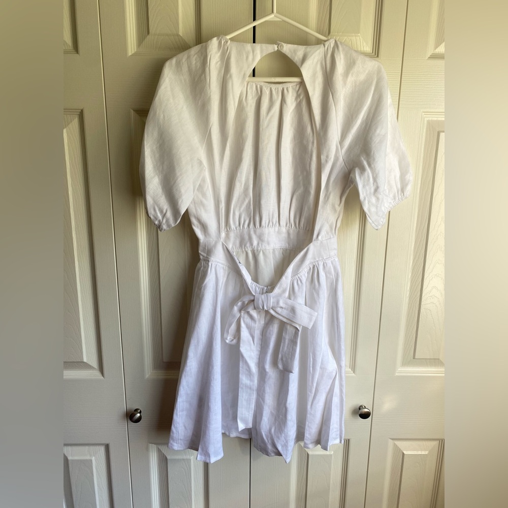 Reformation Irwin Line White Mini Dress - Picture 4 of 9